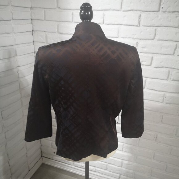 le chateau Ladies Size Large Bronze & Black Made in Canada Lined Blazer - Picture 2 of 10
